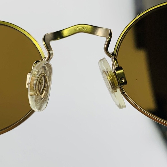 Vogue Sunglasses mod. Florence VO3095 Gold Oval Glass Lenses Tortoise Italy NOS main image 4